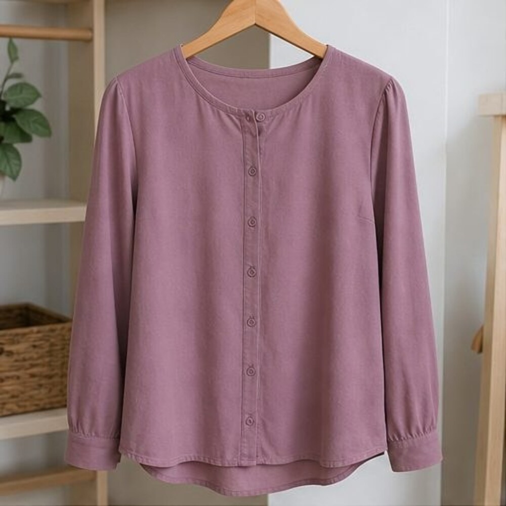Mauve Lace Trim Top